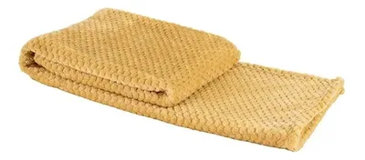 Manta Pop Corn Poliéster Suave Térmica Amarillo