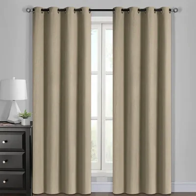 Cortina Blackout Poliéster 140x220 Aislante Térmica Coral Claro