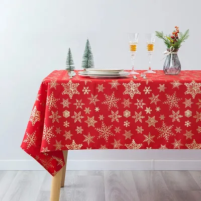 Mantel Rectangular Estampado Poliéster 150x210cm Coral Claro