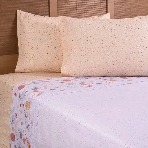 Set De Sábanas 144 Hilos Estampadas 2 Plazas Algodón Verde Oscuro