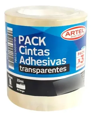 Cinta Adhesiva Transparente 18mm Pack 3 Unidades