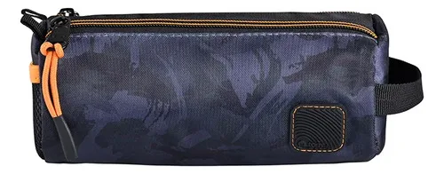 Estuche Escolar Torre Estampado Militar Negro