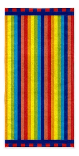Toalla De Playa Velour Algodón 70x140cm Coral Claro