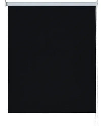 Cortina Roller Blackout 150x220cm Poliéster Negro