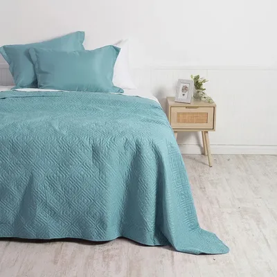 Quilt Cordoba Liso 2.5 Plazas Reversible Poliéster Coral Claro