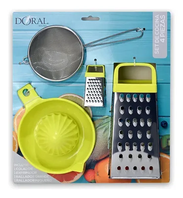 Set De Cocina 4 Piezas Multiuso Verde Verde