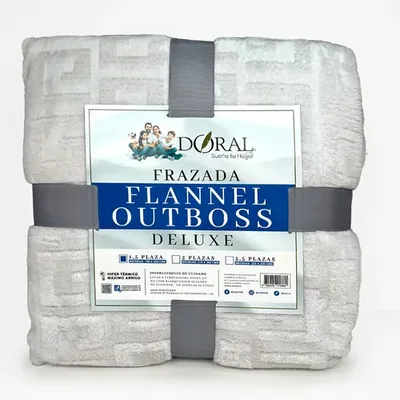 Frazada Flannel Térmica 1.5 Plazas Poliéster Coral Claro