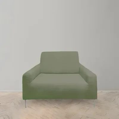 Funda De Sillón Anastasia Cuadrado Poliéster Verde