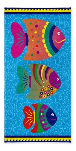 Toalla De Playa Velour Algodón 70x140cm Coral Claro