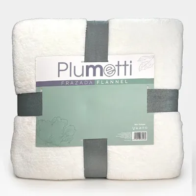 Frazada Flannel Térmica 1.5 Plazas Poliéster Blanco