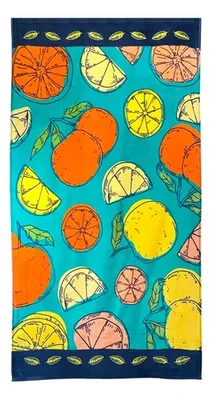 Toalla De Playa Velour Algodón 70x140cm Coral Claro