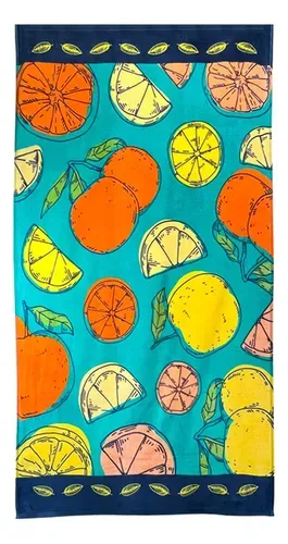 Toalla De Playa Velour Algodón 70x140cm Coral Claro