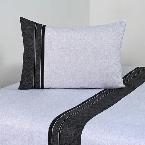 Set De Sábanas 144 Hilos Polycotton 1.5 Plazas Negro