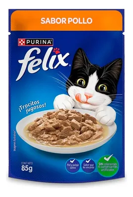 Alimento Húmedo Felino Felix Pollo E Hígado 85g