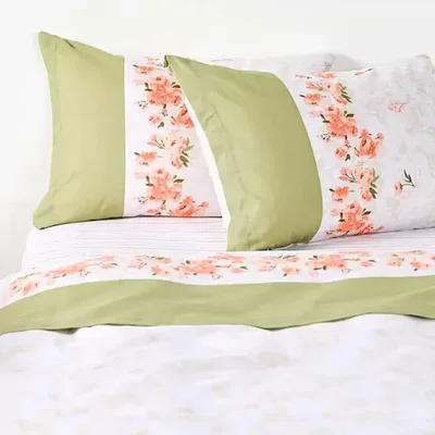 Set De Sábanas 144 Hilos Estampadas 2.5 Plazas Algodón