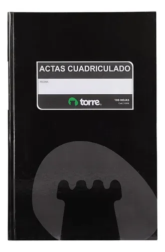 Libro De Actas Cuadriculado 100 Hojas Empastado