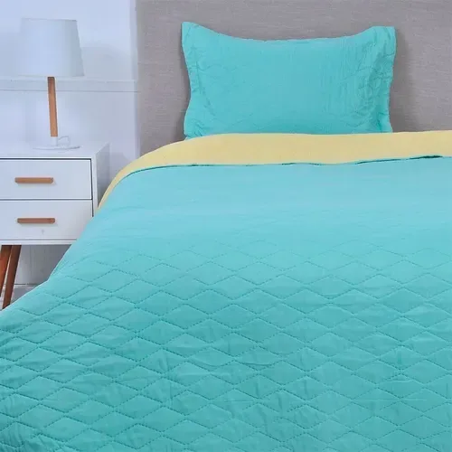 Quilt Reversible 2 Plazas Poliéster Estampado Coral Claro