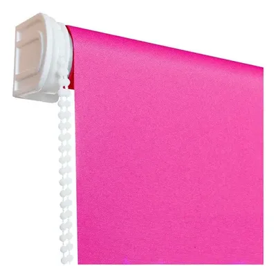 Cortina Roller Blackout 120x165 Cm Poliéster Fucsia