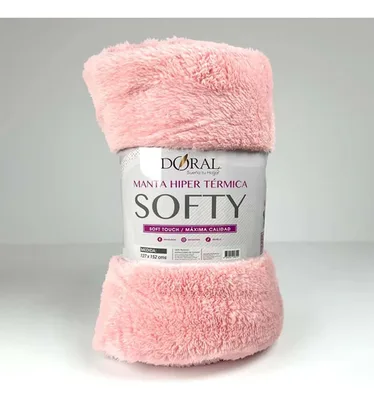Manta Térmica Softy Poliéster Suave Coral Claro