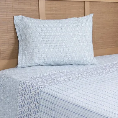 Set De Sábanas Estampada 144 Hilos 1.5 Plazas Algodón Poliéster