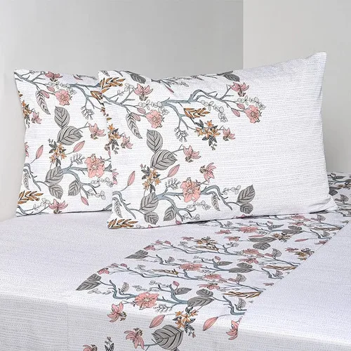 Set De Sábanas 200 Hilos Estampadas 2.5 Plazas Verde Oscuro