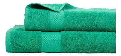 Set 2 Toallas Algodón 500 Grs Verde Verde