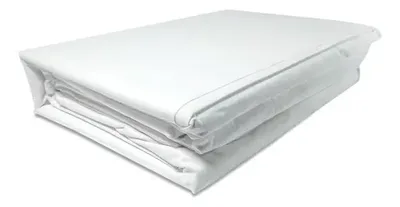 Set De Sábanas King 144 Hilos Lisas Algodón Blanco