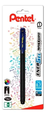 Lápiz Gel Retráctil Energel Pentel 0.7mm Negro