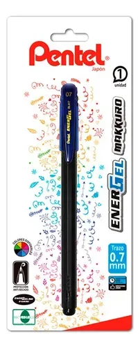 Lápiz Gel Retráctil Energel Pentel 0.7mm Negro