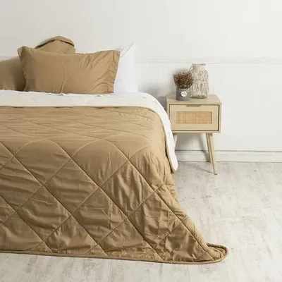 Plumón Microfibra Sherpa Embossed 2.5 Plazas Coral Claro