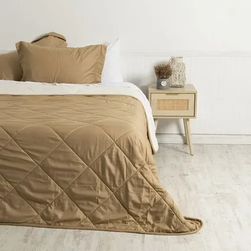 Plumón Microfibra Sherpa Embossed 2.5 Plazas Coral Claro
