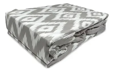 Set De Sábanas Aterciopelada King Mosaico Gris Gris
