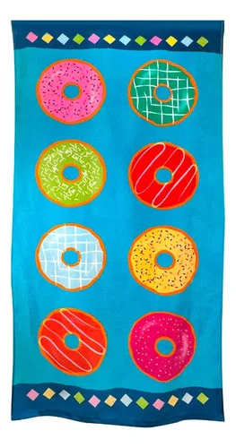 Toalla De Playa Velour Algodón 70x140cm Coral Claro