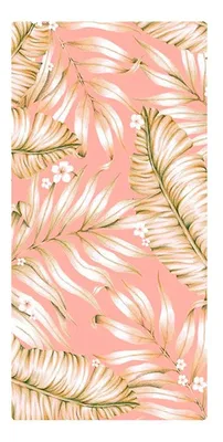 Toalla De Playa Algodón 75x150cm Estampada Coral Claro