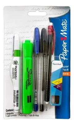 Set Universitario Paper Mate Bolígrafos Destacadores