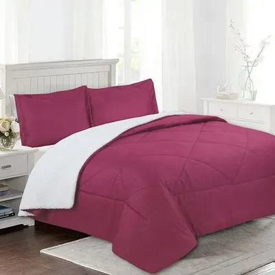 Plumón Sherpa Embossed 1.5 Plazas Hipertérmico Coral Claro