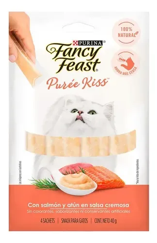 Snack Húmedo Para Gatos Fancy Feast Kiss Salmón Atún
