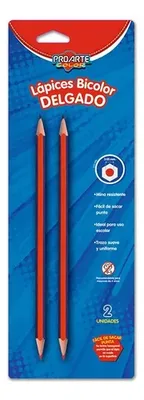 Lápiz Bicolor Delgado Proarte Pack 2 Unidades