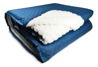 Quilt Sherpa Estampado 1.5 Plazas Poliéster Coral Claro