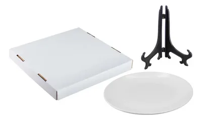 Plato De Porcelana Tamaño Grande Blanco