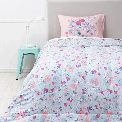 Plumon Reversible 1.5 Plazas De Poliéster Con Funda