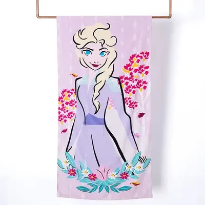 Toalla De Playa Estampada 70x140cm De Algodón