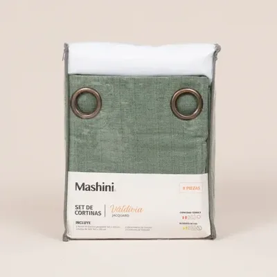 Cortina Jacquard Verde 140x220 Cm Verde