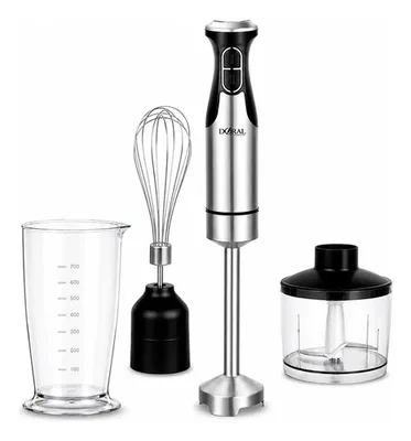 Mezclador Multiusos De Alta Potencia Doral Newport Acero Inoxidable/negro