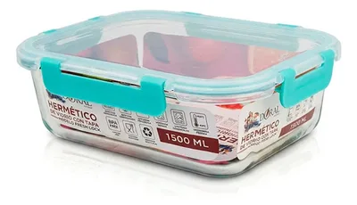 Contenedor De Vidrio Hermético 1500 Ml
