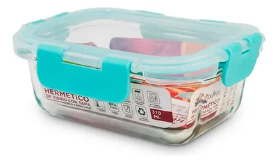 Contenedor De Vidrio Hermético Fresh Look 370 Ml