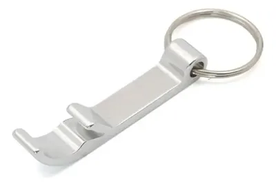Llavero Destapador Metálico Corporativo Personalizable Plateado