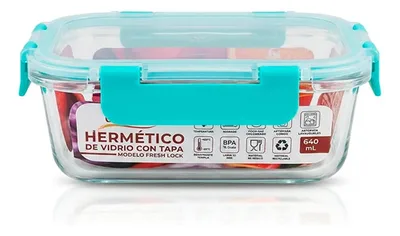 Contenedor De Vidrio Hermético Fresh Look 640 Ml