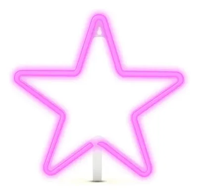 Luz Neón Estrella Decorativa Flexible Fucsia