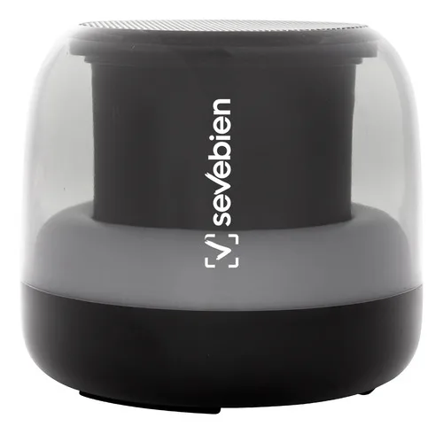 Parlante Bluetooth Con Luces Multicolor Y Radio Negro